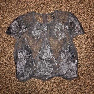 See through zip up top